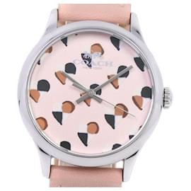 Orologio al quarzo in acciaio inossidabile e pelle Coach Heart