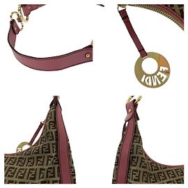 Borsa a spalla in tela Fendi Zucchino Chef Hobo