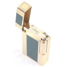 Briquet à gaz Dupont avec rouleau laque or vert - Autre Marque