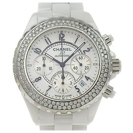 Chanel J12 Watch White Ceramic Diamond Automatic H1008
