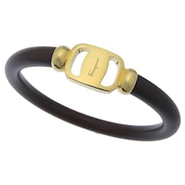 Bracciale Vara in pelle marrone Salvatore Ferragamo
