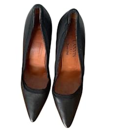 Décolleté Lanvin Edition 2008 in pelle nera con dettagli in nastro Taglia 40