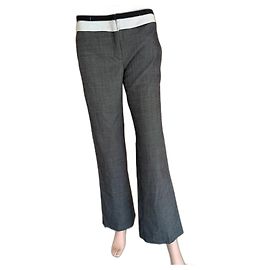 Zadig & Voltaire Gillier Hose aus Wolle und Seide dunkelgrau