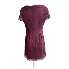 Hugo Boss Kayley lace dress purple Cotton Polyester Polyamide ref.211674 - Joli Closet Hugo Boss Kayley lace dress purple Cotton Polyester Polyamide ref.211674 - Joli Closet