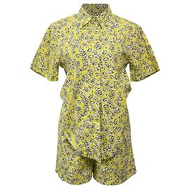 Max Mara Conjunto de camisa y pantalones cortos estampados florales Max & Co en algodón amarillo