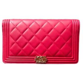 Cartera Chanel Boy Roja de Cuero