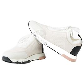 Hermès Scarpa HERMES in Tweed Bianco - 102211