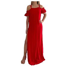 Autre Marque Vestido Maxi Rojo Adriana Degreas