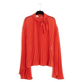 Philosophy di Lorenzo Serafini Philosophy von Lorenzo Serafini Top FR38 Maxi Rote Faltenbluse Top UK10 US8 NWT