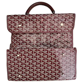 Bolso de viaje Goyard Rojo Oscuro Lona
