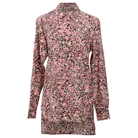 Victoria Beckham bedruckte lange Rückenshirt aus mehrfarbiger Viskose