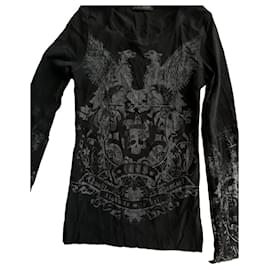 Camiseta de manga larga Ikks estilo tatuaje negro
