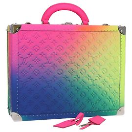 LOUIS VUITTON Taurillon Illusion Cotoville 40 Trunk Multicolor LV Auth yk15763S