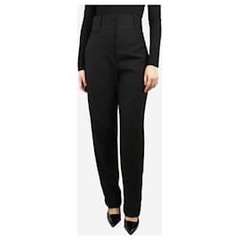 Roksanda Pantalones de lana negra de cintura alta - talla UK 10