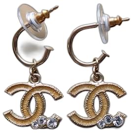 Orecchini CoCoMark in cristallo GHW tono giallo 10A con scatola - Chanel