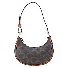 Céline Borsa Celine Triomphe Mini Ava in pelle PVC marrone e nera