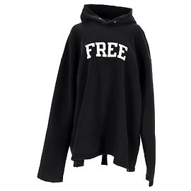 Sudadera negra Balenciaga Free No Rib