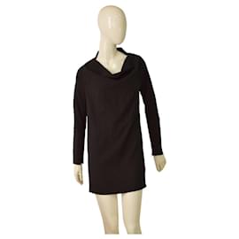 Ted Baker Schwarzes Mini-Kleid mit langen Ärmeln aus Polyester