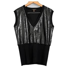 Top Louis Vuitton Negro de Viscosa