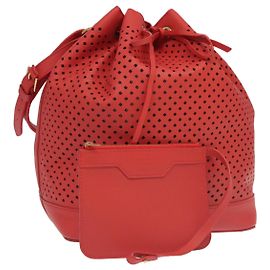 LOUIS VUITTON Borsa a Spalla in Pelle Perfo Noe Rossa M94074 LV Auth 90244