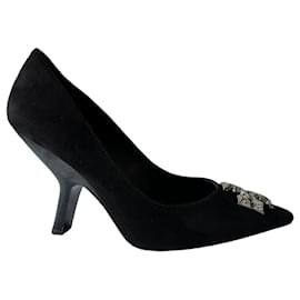 Black suede Eleanor pumps - Tory Burch