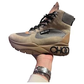 Sneaker Jimmy Choo in pelle beige 36,5