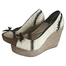 Sandali con zeppa Louis Vuitton Starboard pelle beige 37