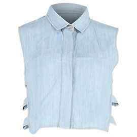 Camisa sin mangas Sea New York en denim de algodón azul claro