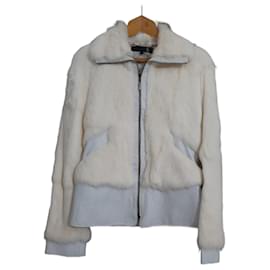 Just Cavalli Chaqueta Roberto Cavalli de cuero/conejo Blanco