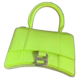 Borsa Balenciaga Hourglass XS verde neon - con dustbag e certificato di autenticità