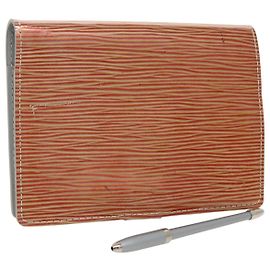 LOUIS VUITTON Cyber Epi Agenda PM Day Planner Cover Orange M99081 LV Auth hk1844