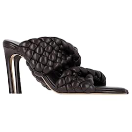Sandali Slide Intrecciato in pelle marrone di Bottega Veneta