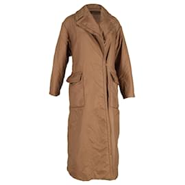 Max Mara Cube Greendi Mantel mit Taschen aus braunem Polyamid