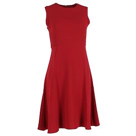 Vestido skater sin mangas Joseph a la altura de la rodilla en viscosa roja