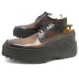 NUOVE SCARPE BERLUTI A PUNTA QUADRATA DI KRIS VAN ASSCHE 8.5 42.5 CUOIO MARRONE - Berluti