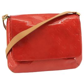 LOUIS VUITTON Borsa a Spalla Thompson Street Monogram Vernis Rossa M91094 Auth 98973