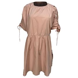 Robe mini à lacets Red Valentino en coton rose