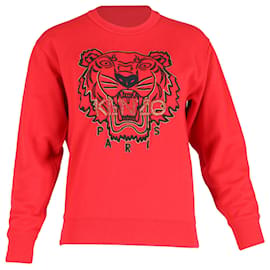 Suéter gráfico Kenzo Tiger en algodón rojo