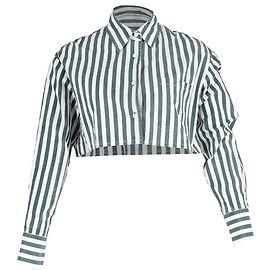 Autre Marque La camisa corta de manga larga a rayas de Frankie Shop en algodón multicolor