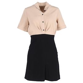 Abito Trompe l'œil Sandro con blusa in lyocell beige