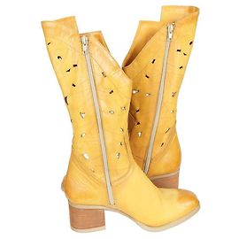 Autre Marque Botas de vaquero de cuero vintage