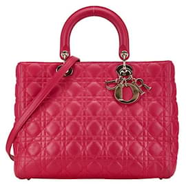 Borsa in pelle Lady Dior rosa