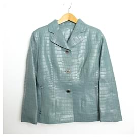 Hermès Hermes Krokodiljacke Blau 2H1224D16U36