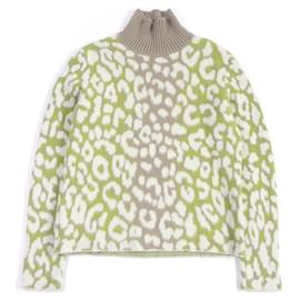 Dior Leopard Cashmere Rollkragenpullover M
