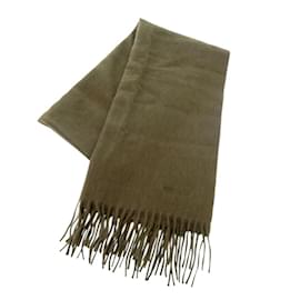 Stola in cashmere khaki Hermes - Hermès