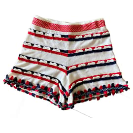 Short Barrie 100% Kaschmir Elfenbein, Marine, Rot Gr. XS