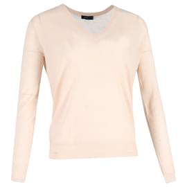 Joseph V-Ausschnitt Pullover aus rosa Wolle