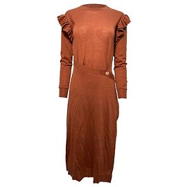 Abito Midi Leo in Lana Marrone Ulla Johnson