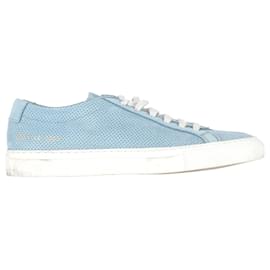 Sneakers perforati Achilles da donna di Common Projects in suede blu chiaro - Autre Marque