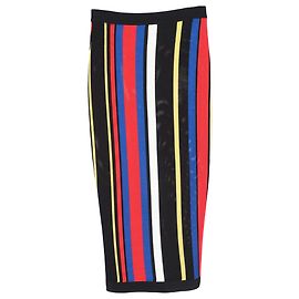 Gonna a righe arcobaleno Balmain in viscosa multicolore